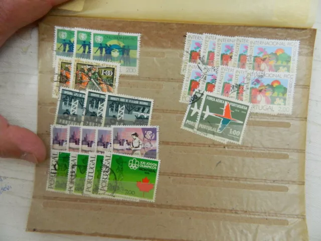 Briefmarken Portugal gestempelt auf 11 Karten Lot E-1258 2