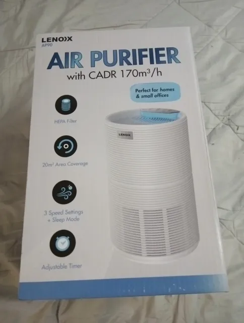 Lenoxx Air Purifier and Cleaner with HEPA Filter, Sleep Mode and Timer