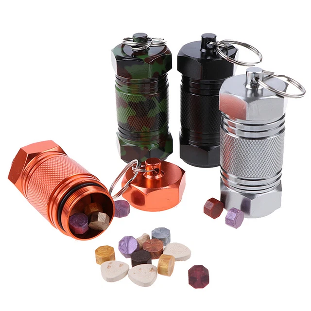 Waterproof Tablet Pill Box Case Holder Container Capsule  Organizer KeychAGA BII