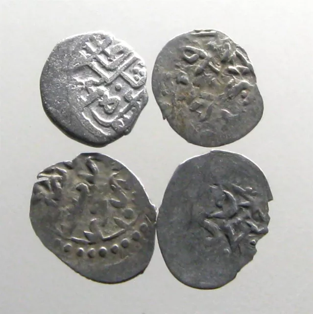 LOT OF 4 SMALL SILVER AKCE FROM THE OTTOMAN EMPIRE_______15th - 17th Centuries