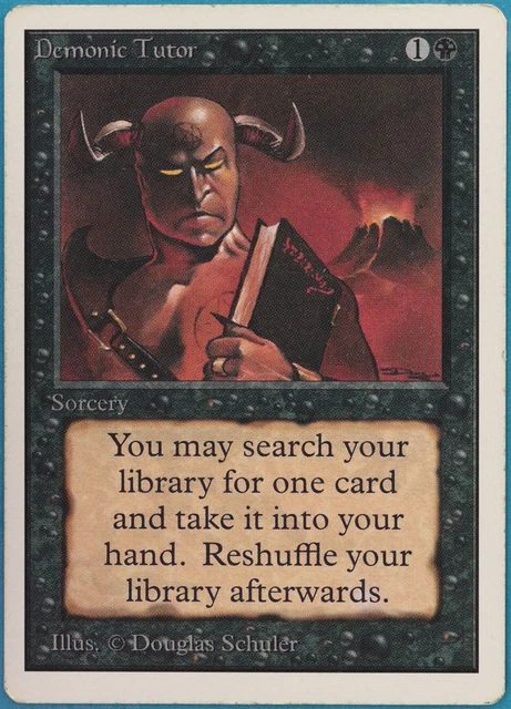 Demonic Tutor Unlimited HEAVILY PLD Black Uncommon CARD (382433) ABUGames