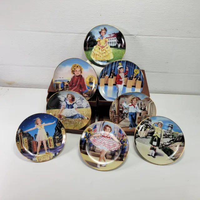 The Danbury Mint Vintage Collectible Shirley Temple Plates Lot of 8 w/Box