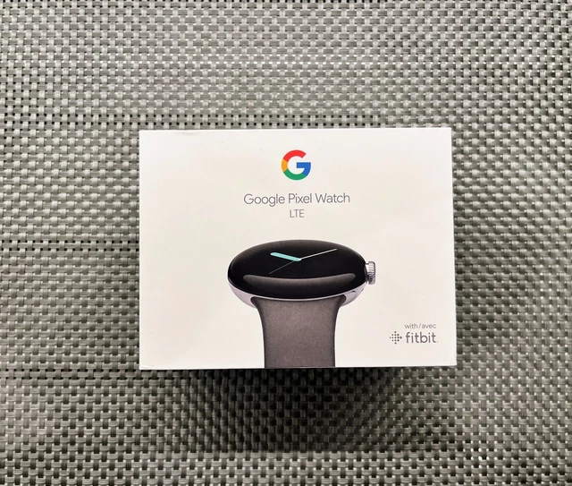 [New] Google Pixel LTE Watch 41mm Polished Stainless Steel Case / Charcoal Band