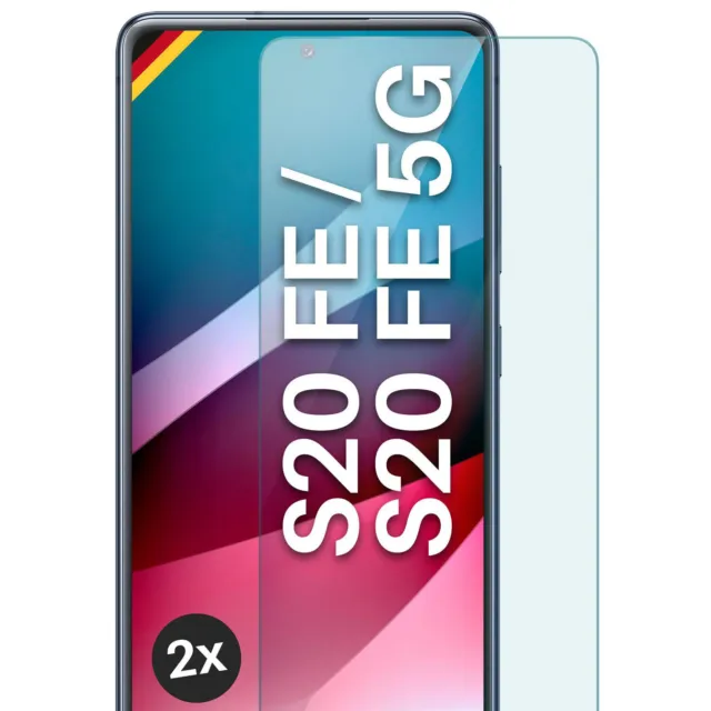 2x Echt Glas für Samsung Galaxy S20 FE/FE 5G Panzerfolie Premium Displayschutz