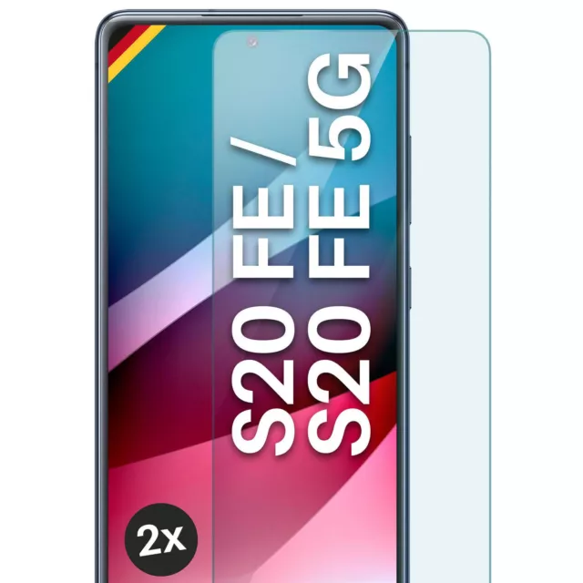 2x Verre Véritable pour Samsung Galaxy S20 FE / Fe 5G Film Blindé Premium Écran