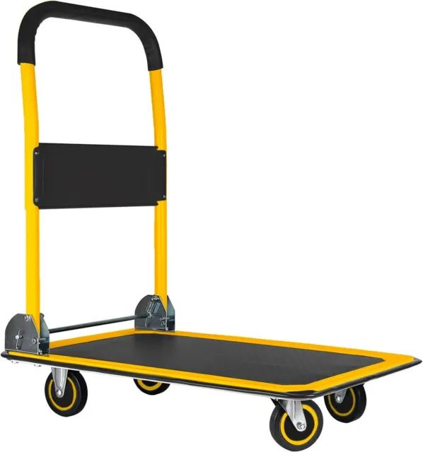 Folding Hand Truck Dolly Cart with Wheels Luggage Cart Trolley Moving 660 lbs