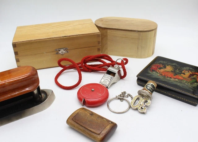 T x8 Vintage Collection Lot Inc. Boudoir Iron, Russian Lacquer, Riko Microscope