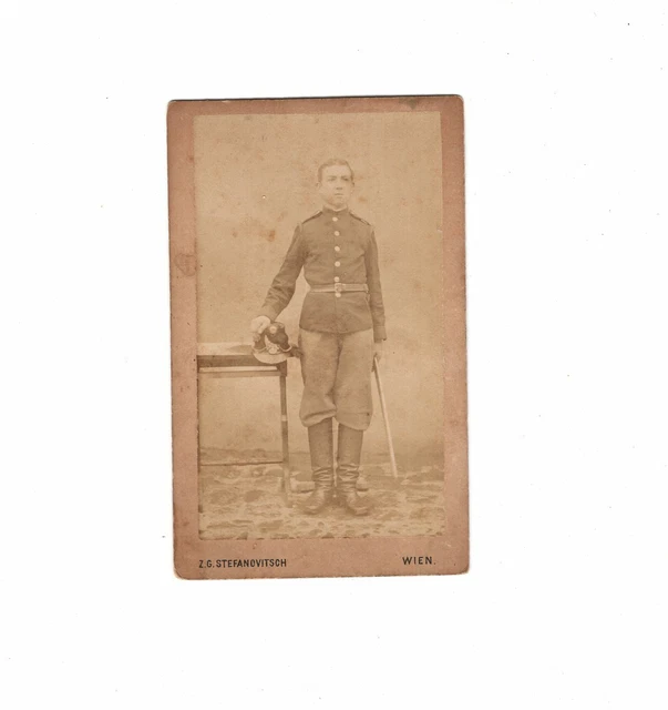 CDV Foto kuk Soldat / Kaiserjäger ? - Wien um 1880
