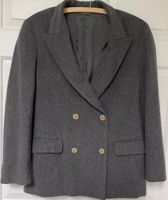 J Crew Vintage Double Breasted Wool Blazer  Jacket Size M L ? Very 1980’s