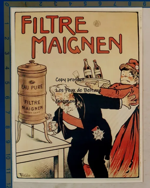 Publicité FILTRE EAU MAIGNEN Armand Falliéres vin LOUPILLON  advert