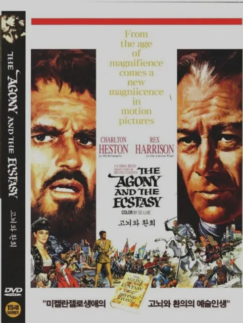 🎬 Inspiring Drama! The Agony And The Ecstasy DVD Movie Classic 1965 🌟