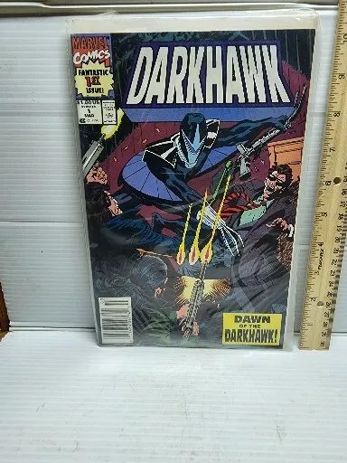 Comic Book DARKHAWK #1 1991 Marvel NEWSSTAND Variant 1st Full Appearance ORIGIN