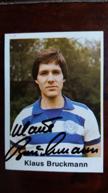 Bergmann Sammelbild 1977/78 Klaus Bruckmann MSV Duisburg handsigniert