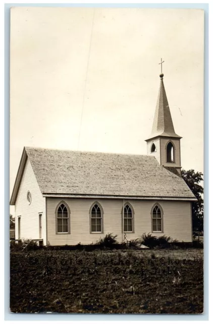 c1910 St. Paul's Church Battle Creek Nebraska NE Antique RPPC Photo Postcard