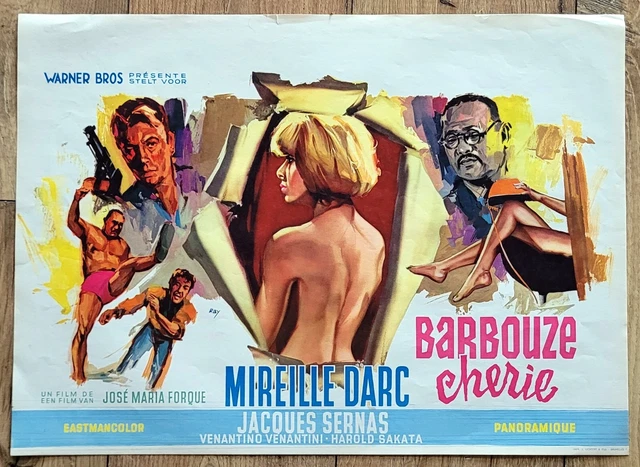 belgian poster BARBOUZE CHERIE, MIREILLE DARC, VENANTINO VENANTINI, RAY