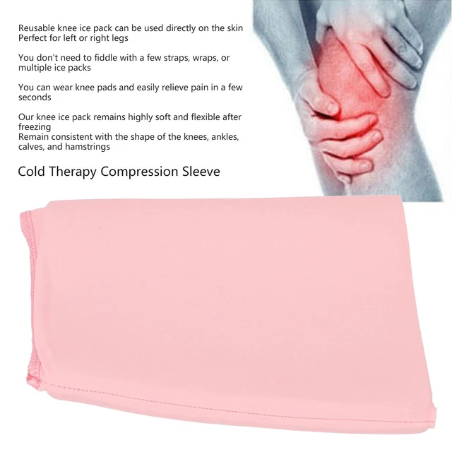 (Pink)Compression Ice Sleeve For Cold Therapy Skin-Friendly Penetrating Muscle