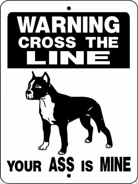 0598 Pit Bull Terrier 9"x12" Aluminum Sign