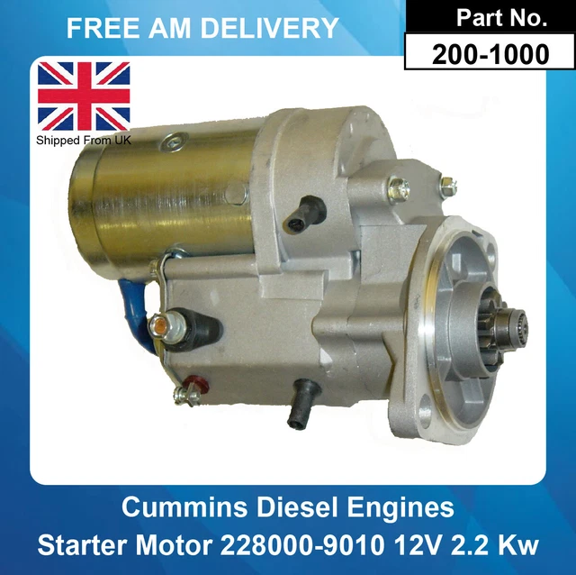 Démarreur Doosan 12V 2,2 KW Référence A403603 - Neuf, Compatible Daewoo, TORO, KOMATSU (QDJ1301)