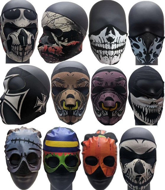 FACEMASKS x 24 Printed Halloween Job Lot Wholesale Nasty Scary Spooky Masks NEW!