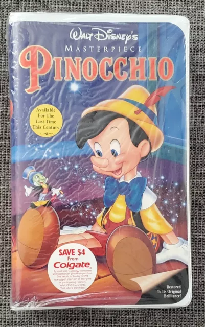 Walt Disney's Pinocchio Masterpiece Collection (VHS Tape, 1993)