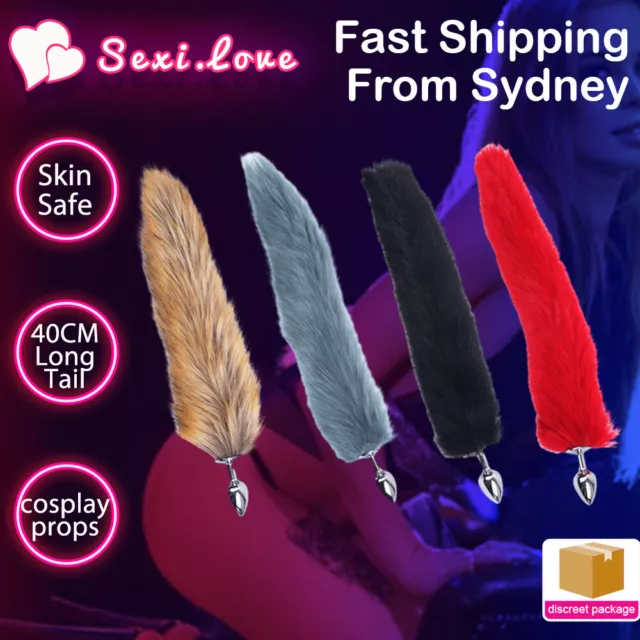 BDSM Fox Tail Plug Props Bondage Fetish Cosplay Couples Toy Adult Man Women