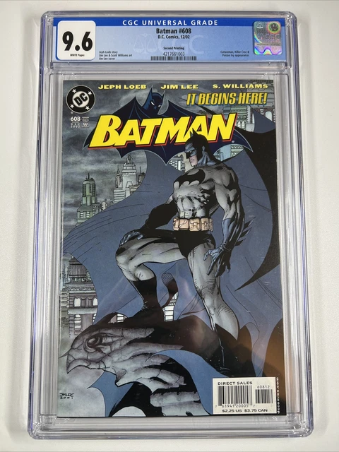 Batman #608 (2002) CGC 9.6 White Pages | 2nd Printing | Jim Lee