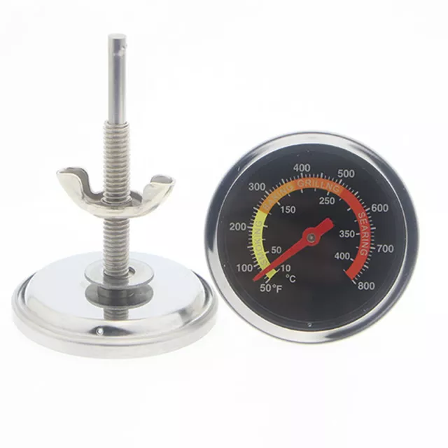 Stainless Steel Barbecue BBQ Smoker Grill Thermometer Temperature Gauge 10--lm