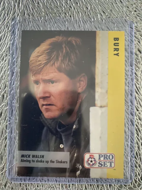 Bury Mick Walsh Vintage Football Card In Double Protective Sleeve