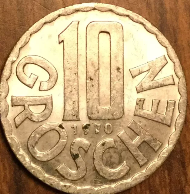 1970 Austria 10 Groschen Coin