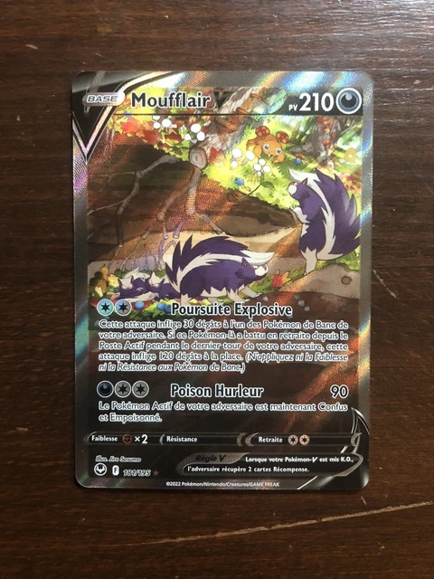 Carte Pokémon Moufflair V alternative 181/195 - EB12 Tempête Argentée - Neuf FR