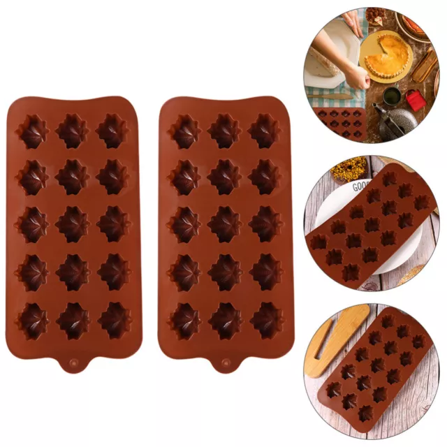 3pcs Maple Leaf Silicone Candy Mold Tray for Baking & Soap Making-QN