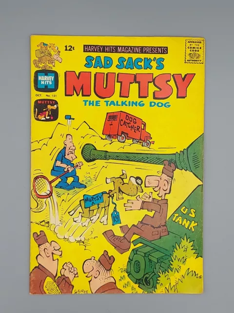 Sad Sack's Muttsy the Talking Dog #121 Harvey Hits Comics 1967 Silver Age