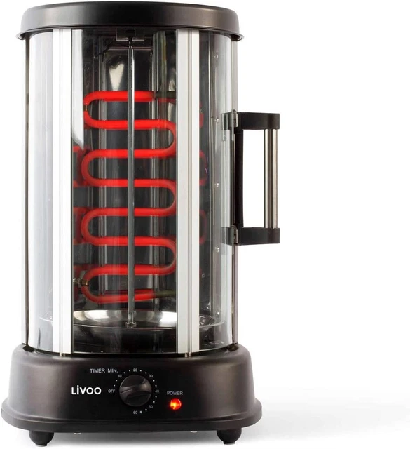 LIVOO DOM323 Grill Vertical pour Kebab, Poulet Rôti 2,5 Kg, Brochettes |...