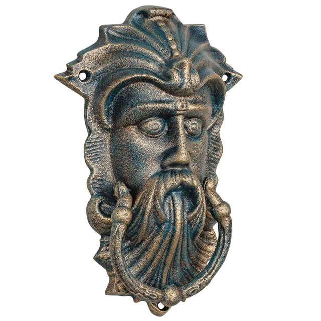 Aldaba vikingo cara hierro estilo antiguo 25cm