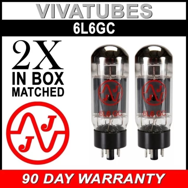 New Plate Current Matched Pair (2) JJ / Tesla Electronics 6L6GC Vacuum Tubes