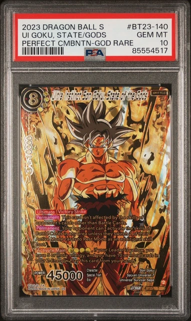 ULTRA INSTINCT SON Goku, State of the Gods BT23-140 God Rare RDA PSA 10 ...