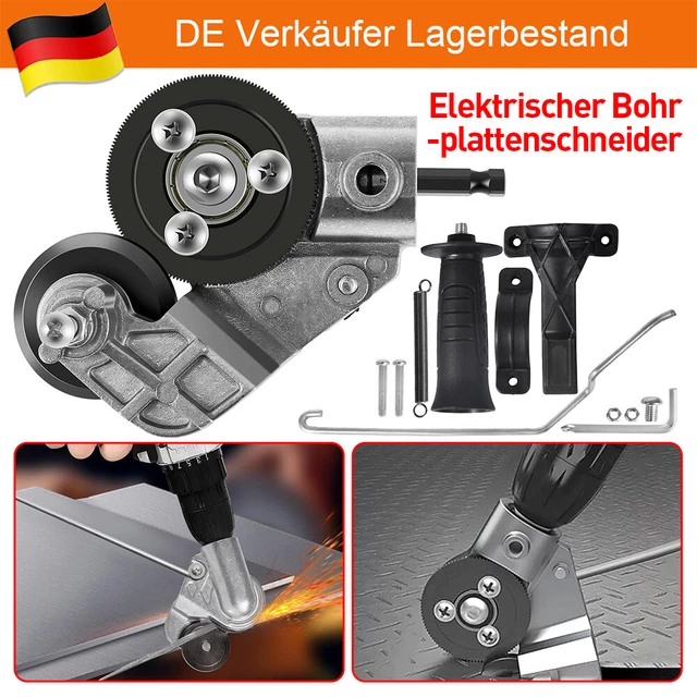 ELEKTRISCHE DOPPELKOPF BLECHKNABBER Blechschneider Bohrmaschine Blechschere DE EUR 16,89
