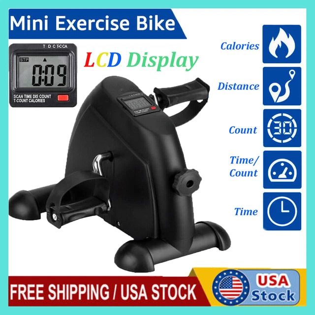 Mini Exercise Bike Pedal Exerciser Machine Foot Arm&Leg Recovery Peddle w/LCD US