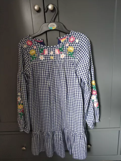 Mini Boden embroidery Dress, Age 8-9