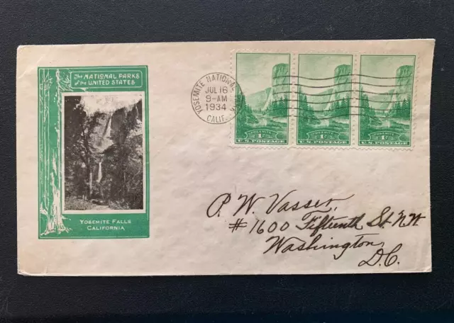 1934 Cover; The National Parks of the United States Yosemite Falls; Scotts # 740