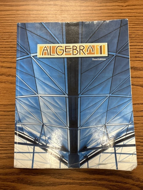 BJU Press Algebra 1 Student Text Grade 9- 3rd Ed- Inside good