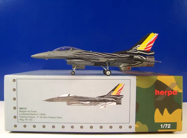 Herpa 1:72 Wings 580137 Belgian Air Force F-16AM Fighting Falcon Lockheed Martin