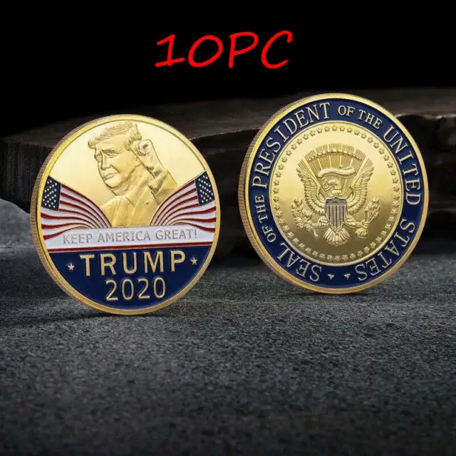 10PCS Donald Trump 2020 Keep America Great Commemorative Challenge Eagle Coins