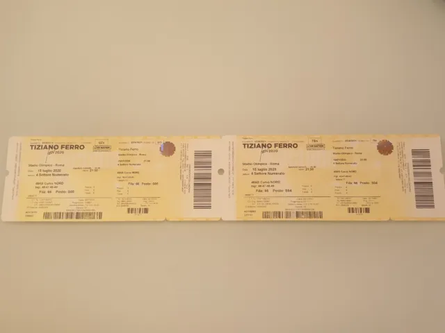 Biglietti Tiziano Ferro 24 Giugno 2023 Roma Stadio Olimpico