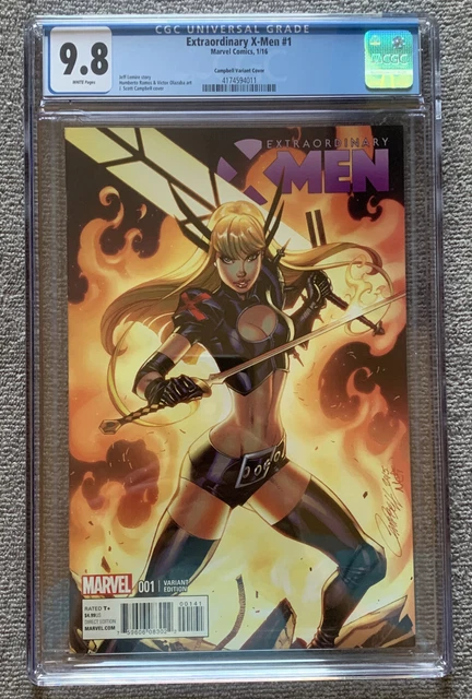 Extraordinary X-Men 1 2016 1:25 Ratio Variant Cgc 9.8 Wp  J. Scott Campbell!!!