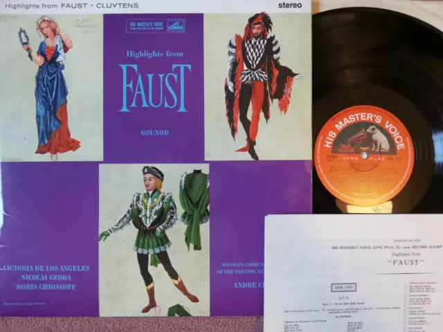 Asd 412 Highlights From Faust Cluytens Lp