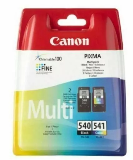 Canon Genuine Ink Cartridges PG-540/CL-541 - Pack of 2 Multi-Coloured