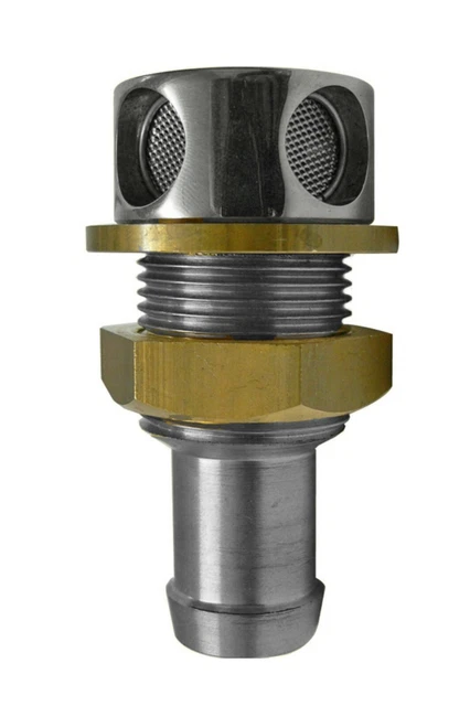 Chrome Évent de Cuve Fixation Avec Flamme Trap, 1.9cmbsp 19mm Queue Tuyau AV024M