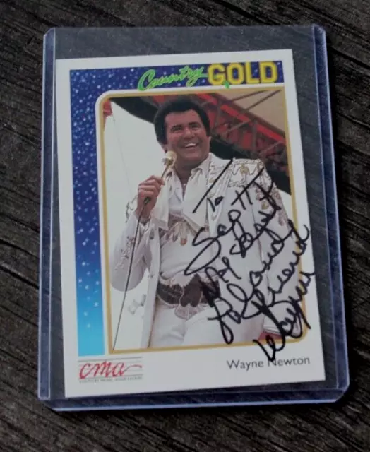 COUNTRY GOLD Trading Card  Hand Signed AUTOGRAPHED  by WAYNE NEWTON