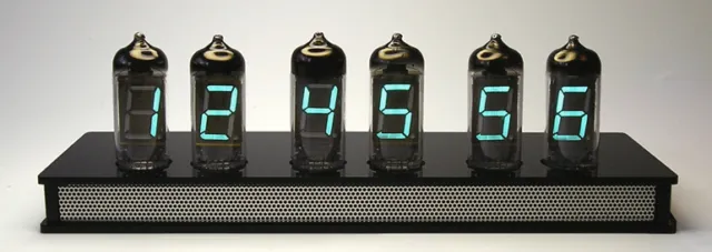 BIG Vacuum Fluorescent Display VFD tube clock IV-11. ASSEMBLED Nixie era UK made